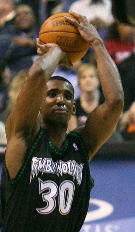 Mark Blount shooting a basketball in a game