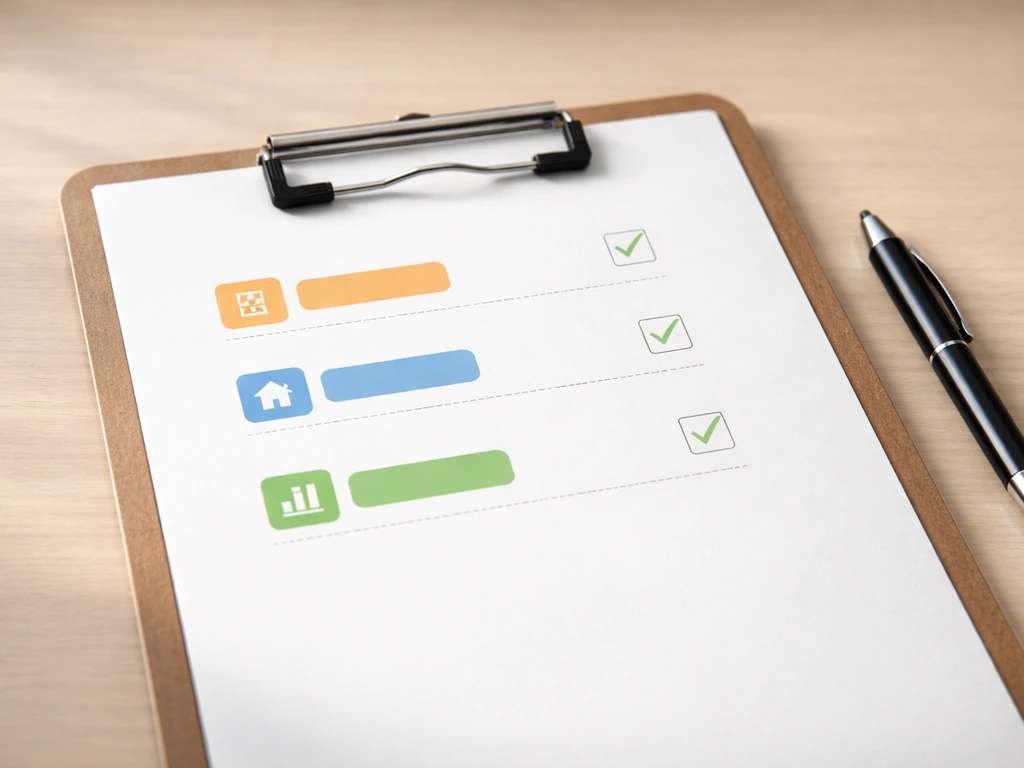 Minimal checklist-style panel with three asset categories and checkmarks indicating no public record found
